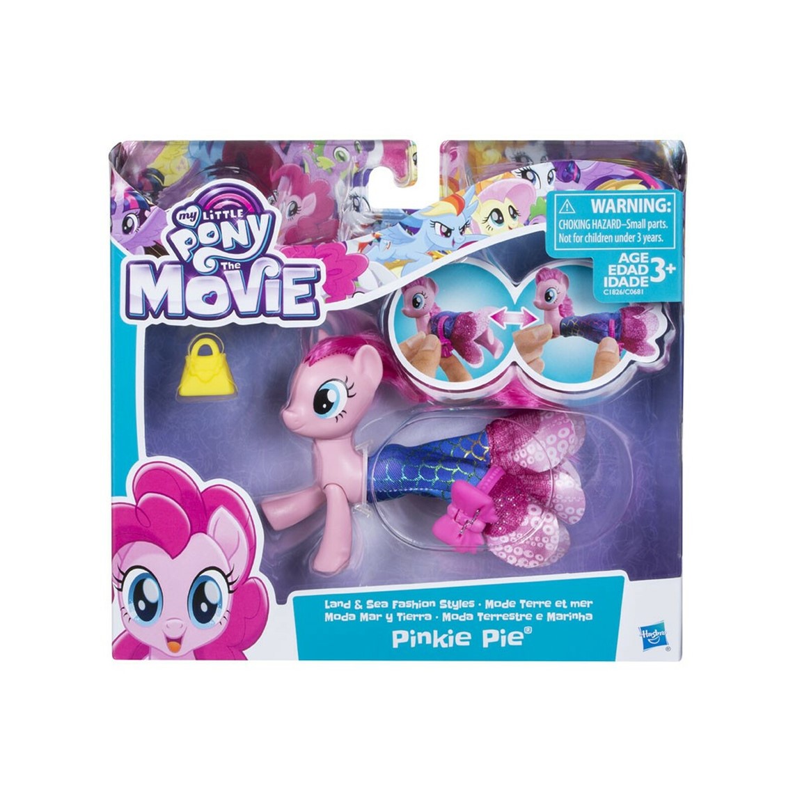 Hasbro My Little Pony the Movie Land & Sea Pinkie Pie Seapony Figure-New Boxed 